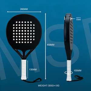 Raqueta de Pádel Personalizada de Fibra de Carbono 3K/18K, Núcleo de EVA, Ligera, Antideslizante, Forma Redonda, Peso y Logotipo Personalizables, Raqueta de Pádel Profesional - Product Image 5