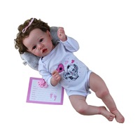 Sunnyfan 22 Zoll Lebensechte Reborn-Puppen Weiche PVC-Babypuppen als Begleiter für Kinder zum Spielen