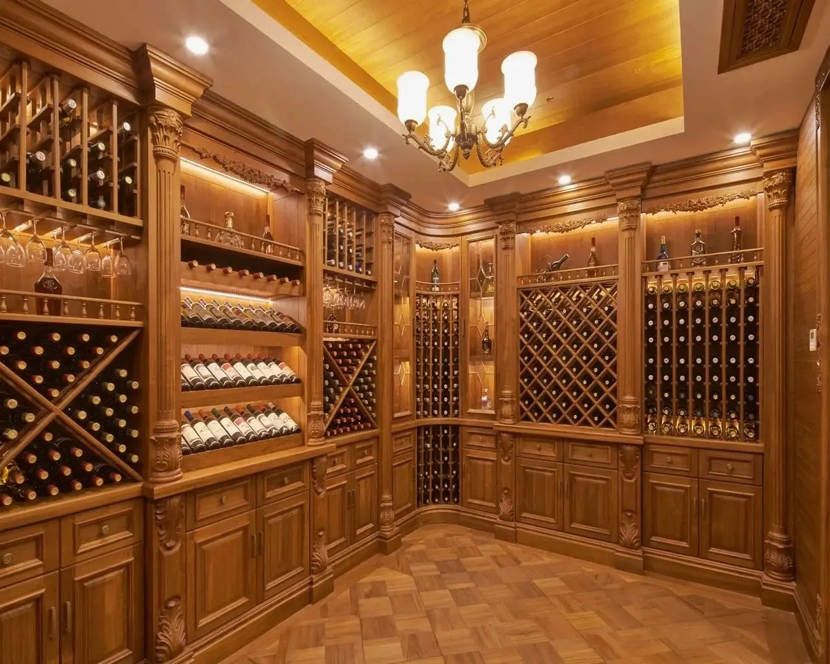 Euro di lusso Bar Cabinet vino passeggiata In cantina mobili di fascia alta In stile moderno In legno massiccio