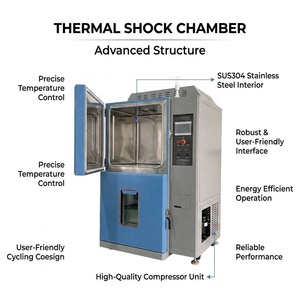Chambre à choc thermique certifiée CE à 2 zones avec système de refroidissement en cascade indépendant - Product Image 4
