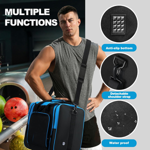 <span class=keywords><strong>Sac</strong></span> de <span class=keywords><strong>bowling</strong></span> personnalisé 2 boules Compartiment à chaussures indépendant Sacs de <span class=keywords><strong>bowling</strong></span> rétro portables avec porte-balle rembourré - Product Image 4