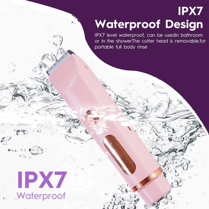 Rasoir électrique 2-en-1, <span class=keywords><strong>tondeuse</strong></span> intime pour femmes, acier inoxydable, étanche, alimenté par batterie, lavable, visage, jambes, aisselles, zone pubienne - Product Image 5