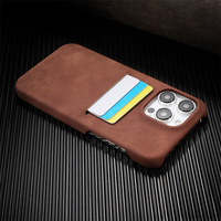 Dompet bisnis mewah penutup telepon kartu kulit dapat dicolokkan casing ponsel kartu untuk iPhone 16 15 14 13 12 Pro Max