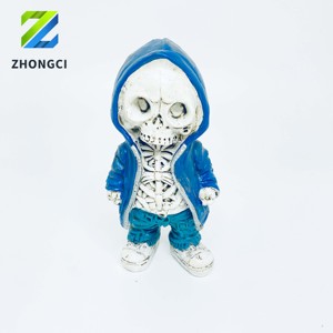 Ensemble de 4 figurines décoratives sur le thème d'Halloween bleu clair, édition de collection, vente directe d'usine avec une réduction significative - Product Image 3