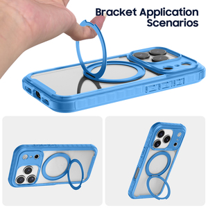 Direct Usine : Coque pour iPhone 17 Pro Max, Anneau Magnétique Rotatif à 360 Degrés et Dos en PC Semi-Transparent Mat - Product Image 2