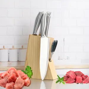 Cina fornitori di qualità all'ingrosso coltello da cucina in acciaio inox affilato coltello da Chef con supporto