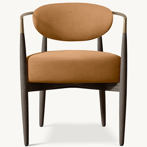 Fauteuil de salle à manger Rhoohill personnalisé, style moderne américain, en bois massif, chêne blanc avec <span class=keywords><strong>chaises</strong></span> de restaurant en métal - Product Image 4