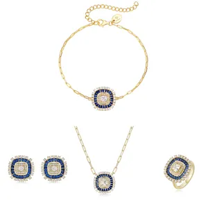 Beste Qualität Frau Accessoires Mode Fine Designer Damen Sterling Silber Schmuck Sets Ohrringe 925