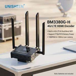 Codificador de Video HDMI Inalámbrico Portátil Unisheen BM3380G-H 4G LTE 1080P60 H.265 con Batería para Transmisiones en Vivo en YouTube y <span class=keywords><strong>Facebook</strong></span> al Aire Libre - Product Image 1