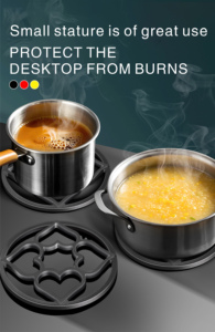 Petit support de casserole antidérapant pour cuisinière à <span class=keywords><strong>gaz</strong></span>, support de casserole en fer, accessoires auxiliaires pour casserole, casserole à lait, autres essentiels de cuisine, maison, camping-car - Product Image 4