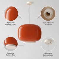 Lanterne en métal à suspendre au plafond en verre pour chambre à coucher, villa, île, restaurant, lampe suspendue