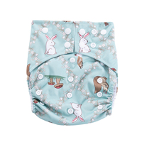 Popok Kain Premium Berkualitas Tinggi Seri Ocean, Popok Saku Bayi Multi Ukuran, Popok Kain Bayi yang Dapat Disesuaikan