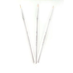 Ensemble de pinceaux à ongles en plastique transparent avec manche, logo personnalisé, pinceaux fins pour la peinture au gel, pour salon de manucure - Product Image 1
