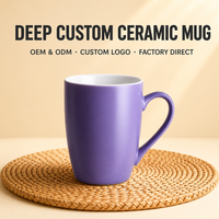 Tasse en porcelaine fine personnalisée, 5 couleurs, compatible lave-vaisselle, sans plomb, avec émail certifié LFGB, idéale pour les restaurants et les pauses au bureau