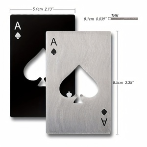Bêche une carte couteau ouvre-bouteille carte à jouer créative en forme d'acier inoxydable maison outil carte ouvre-bouteille ouvre-bière - Product Image 6