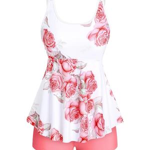 Maillot de bain de luxe personnalisé, MOQ 50, imprimé, jupe de bikini, maillot de bain fitness, bikini deux pièces, floral, sexy, robe de plage pour femme - Product Image 5