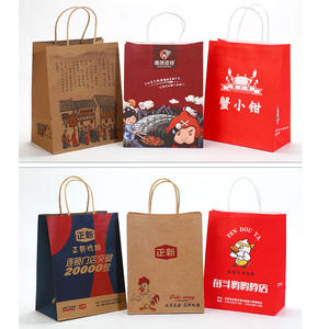 Sacs en papier enduits de Chine en gros, vente chaude, avec MOQ de 300 pièces, impression personnalisée pour la promotion en supermarché, qualité alimentaire, jetables - Product Image 4