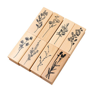 Tailai vari stili <span class=keywords><strong>di</strong></span> <span class=keywords><strong>legno</strong></span> rettangolare artigianale timbro <span class=keywords><strong>fiore</strong></span> Set sigillo-elegante e Versatile per progetti <span class=keywords><strong>di</strong></span> arte e artigianato - Product Image 5
