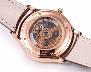 Men Automatic Mechanical Watch with Genuine Leather Strap 316L Rose Gold Plated Stainless Steel Case Sapphire Glass Business - Product Image 6