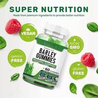 Vitahealth Best-seller OEM Complément alimentaire à l'extrait d'herbe d'orge naturel végan biologique Gommes à base d'orge riches en vitamines
