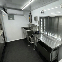 Volledig uitgeruste foodtruck, mobiele trailer met complete keuken voor pizza, ijs, koffie, taco's, hotdogs, DOT CE gecertificeerd