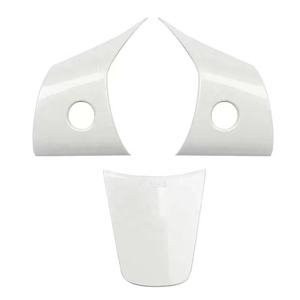 Vente en gros d'accessoires automobiles Kit d'habillage ABS blanc fibre de carbone noir Cadeaux pour Tesla Model 3 / Y Housse de protection de volant - Product Image 6