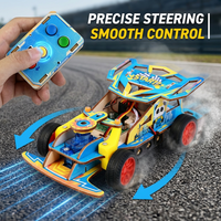 Kit électronique d'apprentissage pour enfants Eco Children Learning Experiment, voiture télécommandée RC, jouets éducatifs en bois DIY pour enfants