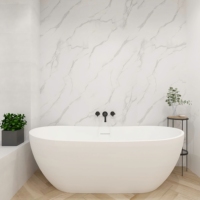 Panneau de douche ignifuge en PVC effet marbre pour mur humide 2400mm*1000mm*10mm pour le marché britannique