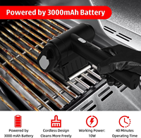 Brosse de nettoyage électrique rechargeable pour barbecue, nettoyeur de barbecue robuste avec lumière LED pour barbecue extérieur