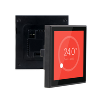 Portworld nuevo marco de Metal CNC Panel táctil de hogar inteligente de 4 pulgadas con RS485 Rj45 tipo C en la parte posterior para control de luz de hogar inteligente