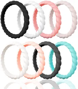 New Various Colors Silicon Wedding Rings For Women