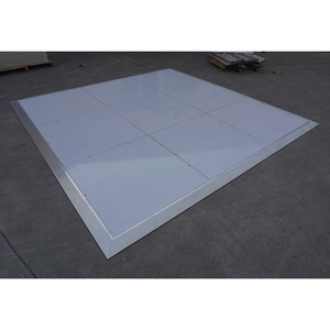 Parquet de danse blanc brillant emboîtable et portable pour événements - Product Image 3