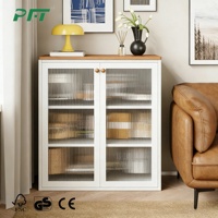 Aparador de Cocina Moderno de Metal con Estantes Ajustables, Mueble de Acero para Despensa, Multifuncional y Ecológico para Comedor