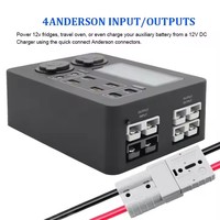 Boîte de distribution d'alimentation USB mini 12V mise à jour avec charge rapide 100W, interrupteurs à bascule 100%, boîte de contrôle d'alimentation
