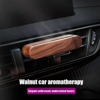 Diffuseur de parfum en bois pour voiture, clip de ventilation, bâtonnets en noyer noir, désodorisant pour sortie d'air automobile, support d'aromathérapie 100% naturel