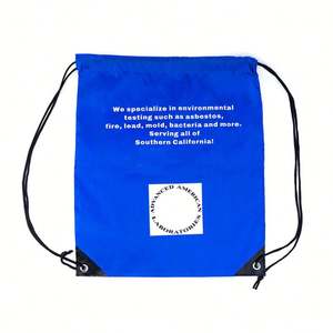 Sac à dos Cinch à logo personnalisé sac à cordon coloré en polyester 210D sac à cordon à logo imprimé personnalisé - Product Image 5