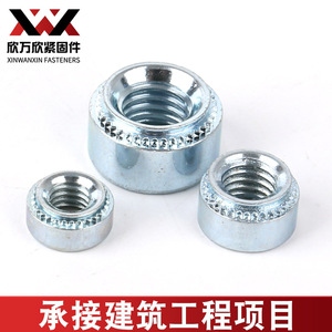 Écrous à sertir Xin Wanxin métriques PEM-SP Grade A Niveau 6.8 en acier au carbone à tête ronde zingués bleus pour la construction - Product Image 4