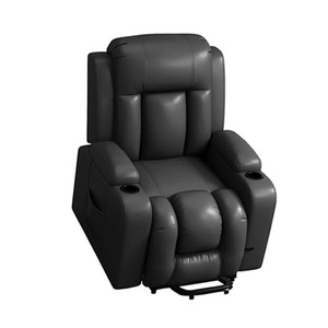 Massage Sofa Electric Recliner 30-Airbag Full Body Black Plug-In Railless Living Room <b>Chair</b> - Product Image 1