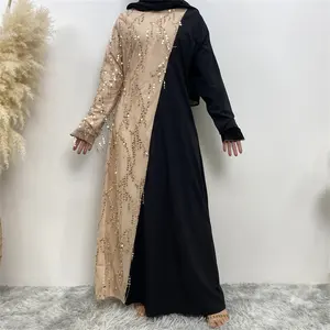 Produttore diretto Oem fornitore della cina Abaya ultimo disegno musulmano manica lunga vestito islamico con pizzo