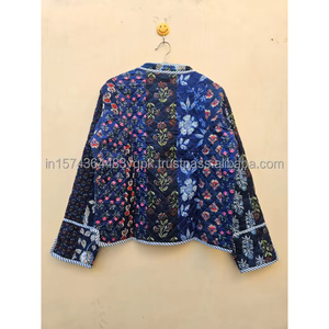 Indian Handmade Burfi Quilted Cotton <b>Patchwork</b> <b>Jacket</b> New Arrivals Cotton Summer Coat Bohemian Style Unisex Lightweight <b>jacket</b> - Product Image 6
