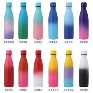 Nouvelle <span class=keywords><strong>Bouteille</strong></span> Isotherme Sportive en Acier Inoxydable à Double Paroi, Peinture Dégradée, Faible Ouverture, Motif <span class=keywords><strong>Coca</strong></span>-Cola, Idéale comme Cadeau - Product Image 1