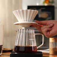 HIGHWIN 1-2 tasses porcelaine céramique verser sur cafetière porcelaine filtre lent cône céramique verser sur café goutteur