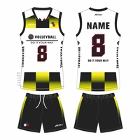 Uniforme de volleyball par sublimation de conception personnalisée du fabricant d'usine Maillot de volleyball pour sports d'équipe unisexe Ensemble de chemises de volleyball