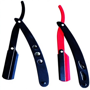 Custom Logo Disposable Stainless Steel Foldable Straight Razor <b>Men</b> Professional Wet Shaving Barber Shavette Ergonomic Handle - Product Image 1