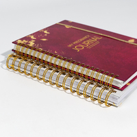 OEM impression de carnets planificateur personnalisé à couverture rigide durable impression de carnets de journaux hebdomadaires et mensuels avec bande élastique pour le bureau