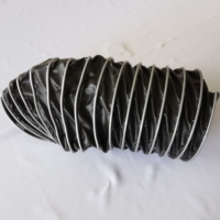 Tuyau flexible haute température en tissu, simple épaisseur, avec gaine en fibre de verre enduite de silicone, renforcé par bande d'acier galvanisé anti-corrosion