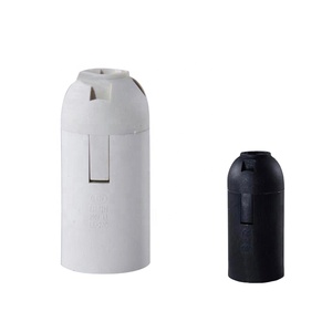 Prix d'usine Plastique <span class=keywords><strong>E14</strong></span> Plastique Blanc ou <span class=keywords><strong>Noir</strong></span> Base de support de lampe - Product Image 1