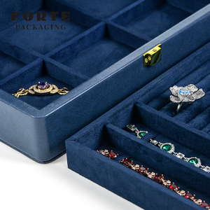 <span class=keywords><strong>Coffret</strong></span> cadeau d'emballage de <span class=keywords><strong>bijoux</strong></span> FORTE personnalisé de haute qualité en cuir PU avec grand anneau marron - Product Image 6