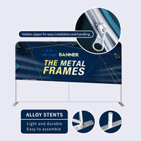 Support d'affichage en tissu tendu personnalisé pour événements d'entreprise, stand de toile de fond pour salons professionnels, vente en gros directe d'usine OEM, portable, USA, Royaume-Uni, Canada, Europe