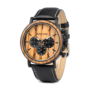 Pour BOBO BIRD hommes montres-bracelets en acier inoxydable livraison rapide pour zèbre Design en bois à la mode pour hommes femmes remise - Product Image 4
